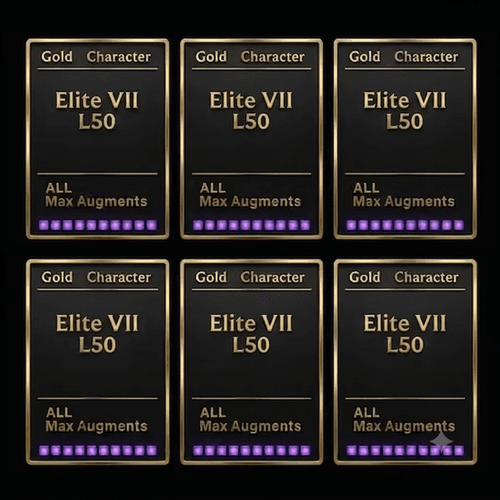 6x Elite VII L50 Gold Characters